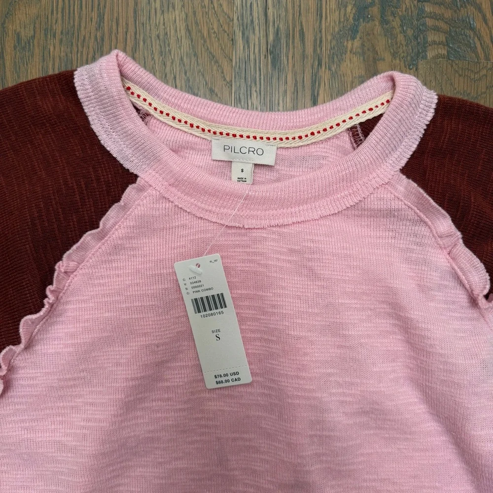 Pilcro Ruffled Raglan Thermal Top - Picture 2 of 7